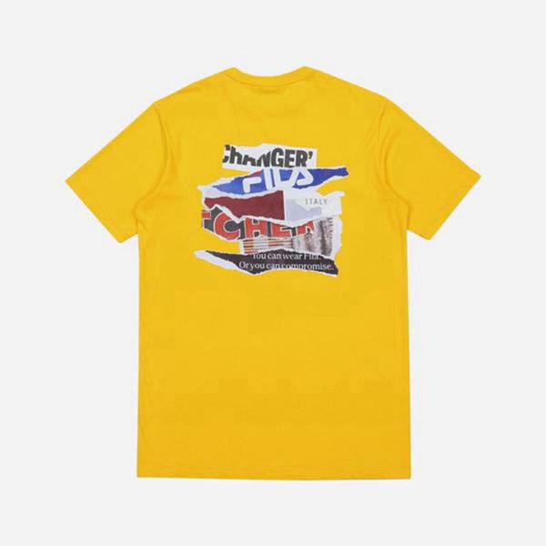 Fila Collage S/S Women's T-Shirts - Yellow,NZ 418-16425